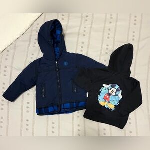 Boys 3T Navy and Black Hoodie Set
